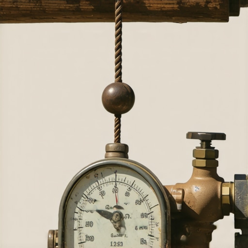 Mehanički DIY tajmer za zalivanje bašte Detaljan prikaz domaćeg mehaničkog tajmera za navodnjavanje sa polugom i tegom