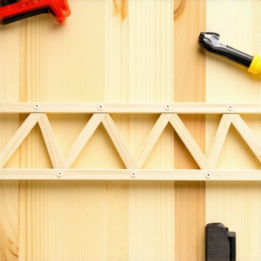 Model mosta od drvenih štapića izbliza Detaljan prikaz rešetkaste konstrukcije mosta od štapića