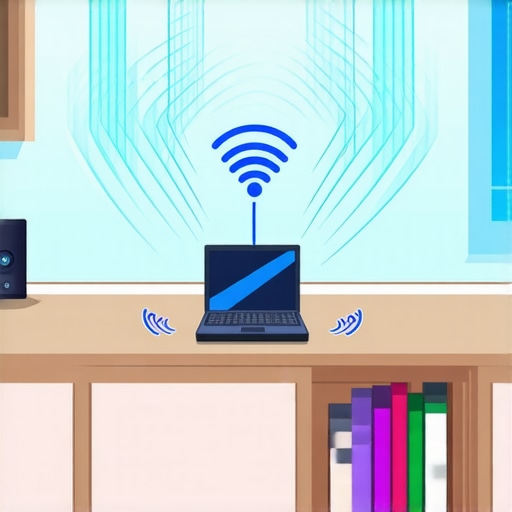 Dijagram prostiranja Wi-Fi signala u stanu sa centralno postavljenim ruterom