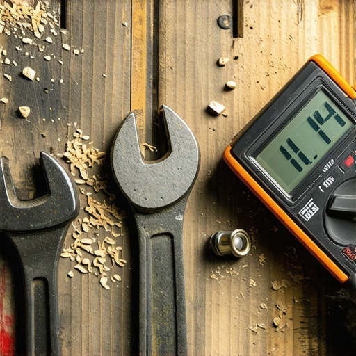 Kvalitetan alat na radnom stolu spreman za popravku