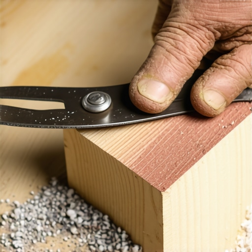 Oštrenje makaza brusnim papirom Detaljan prikaz procesa oštrenja baštenskih makaza pomoću šmirgle u radionici