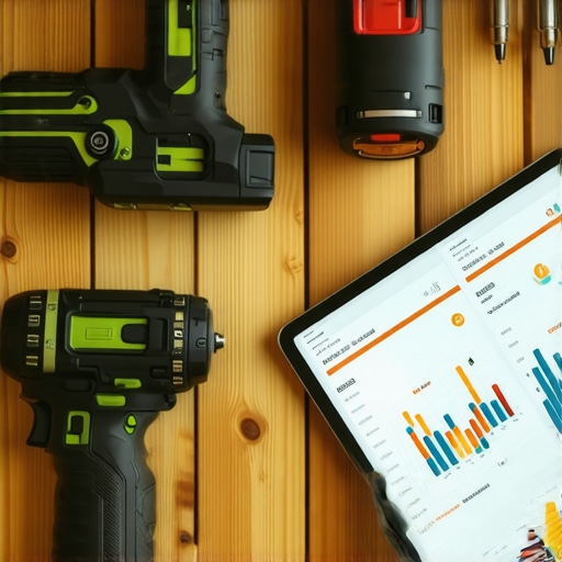 Radni sto sa alatom i tabletom koji prikazuje podatke o prodaji