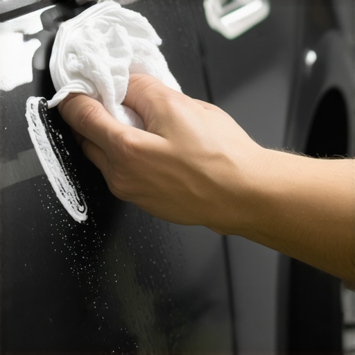 Postupak uklanjanja ogrebotine sa karoserije automobila pomoću bele paste za zube i mikrofiber krpe.