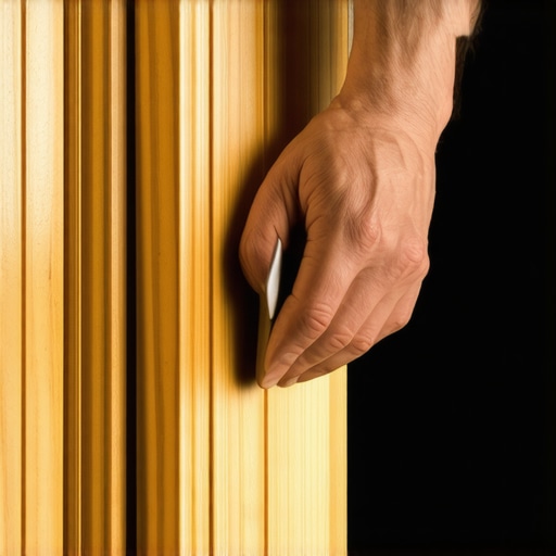 Krupni plan postavljanja gumene trake za dihtovanje na drveni okvir vrata