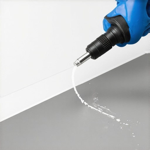 Montažni lepak nanet na zadnju stranu lajsne bez eksera