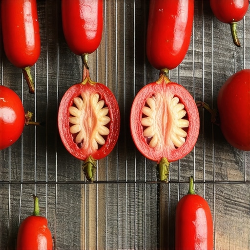 Polutke šipka na mrežici dehidratora za očuvanje vitamina C