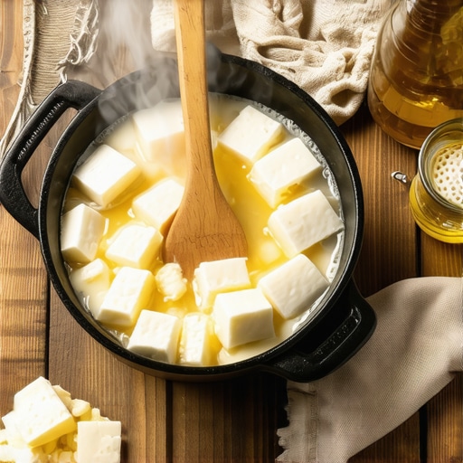 Domaći sir koji se odvaja od surutke u šerpi pomoću kiseline