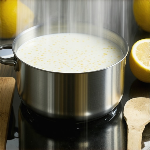 Zgrudvavanje mleka pomoću limunovog soka u šerpi