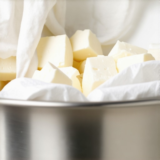 Domaći sir u gazi tokom procesa ceđenja