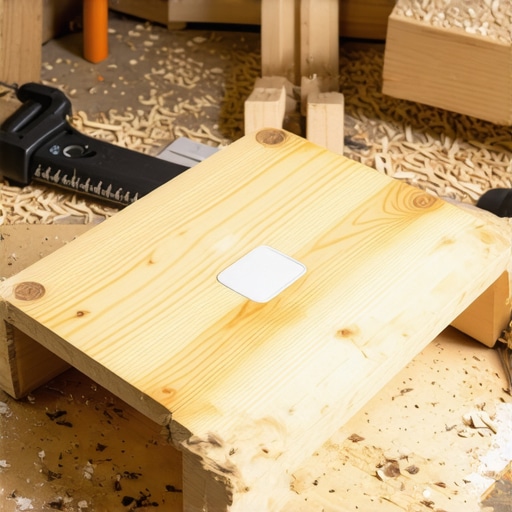 Ručno izrađen drveni stalak za laptop Završen drveni stalak za laptop na radnom stolu u radionici