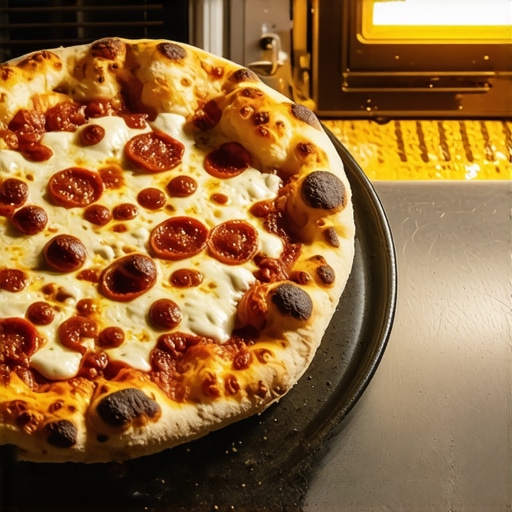 Domaća pica sa hrskavom koricom pečena na čeličnoj ploči u kuhinjskoj rerni