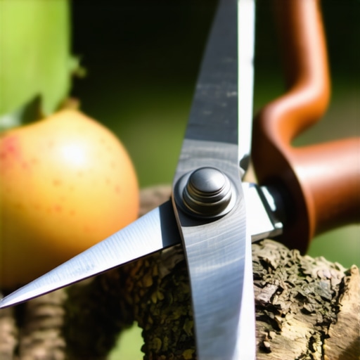 Detaljan prikaz pravilnog orezivanja grane voćke makazama