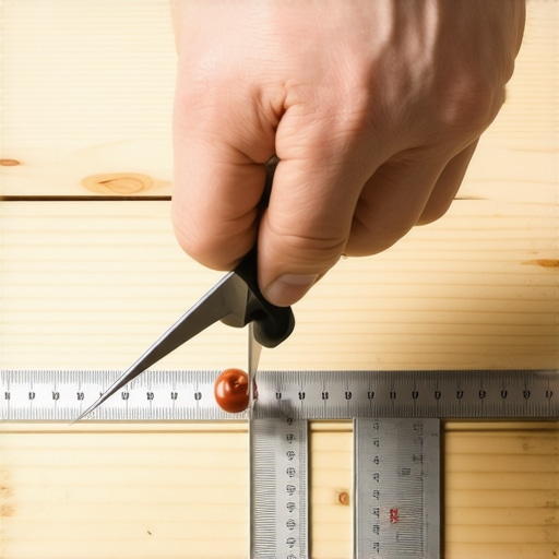 Detaljan prikaz sečenja pleksiglasa skalpelom uz metalni lenjir