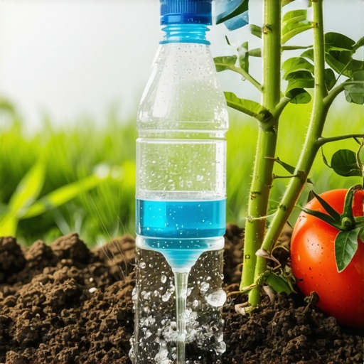 Sistem kap po kap od plastičnih flaša Ručno rađen sistem za navodnjavanje od recikliranih flaša u bašti