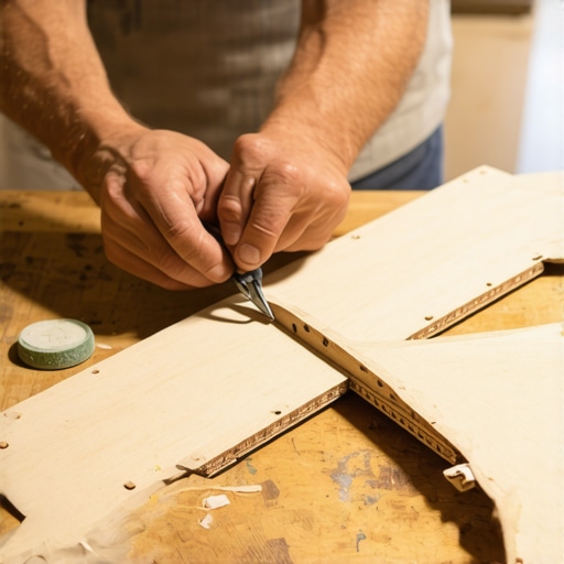 Precizno sečenje šperploče za model aviona u radionici