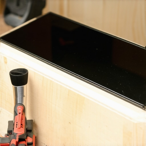 Detaljan prikaz sklapanja pametnog ogledala sa drvenim ramom i panelom monitora