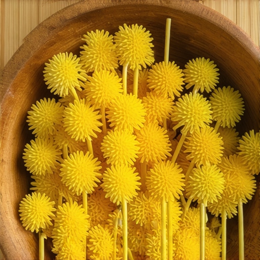 Sveže ubrani maslačak za sirup 2026 Cvetovi maslačka u drvenoj posudi spremni za pravljenje domaćeg sirupa protiv kašlja