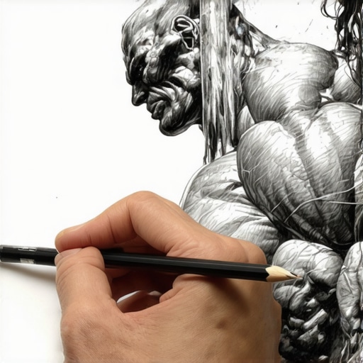 Tehnika crtanja strip junaka Ruka crtača skicira strip junaka olovkom