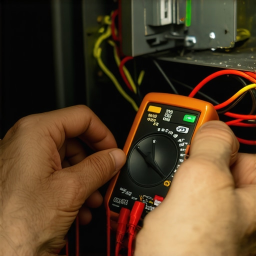 Ruke majstora koji multimetrom proverava električne instalacije u zidu za pametnu rasvetu