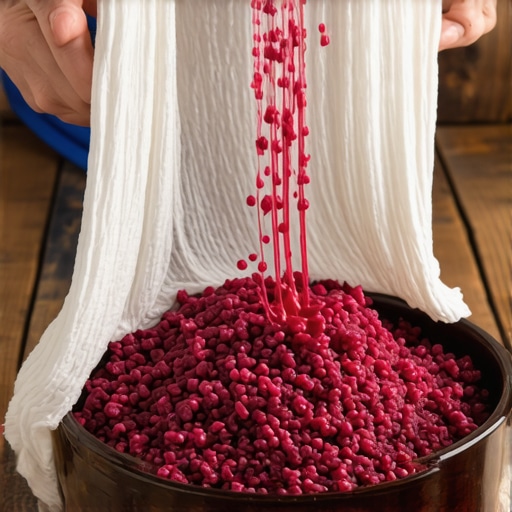 Hladno ceđenje soka od cvekle pomoću gaze i ruku