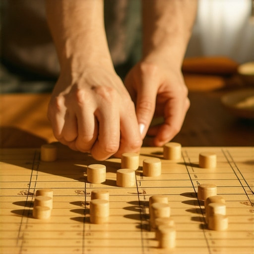 Ručno izrađena drvena društvena igra od kvalitetne šperploče na radnom stolu