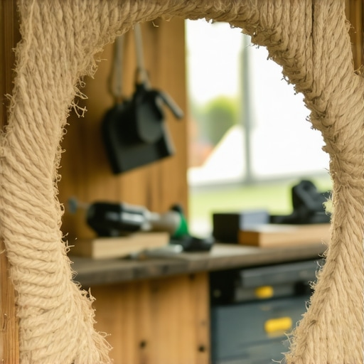 Originalno ogledalo ručne izrade sa okvirom od debelog kanapa