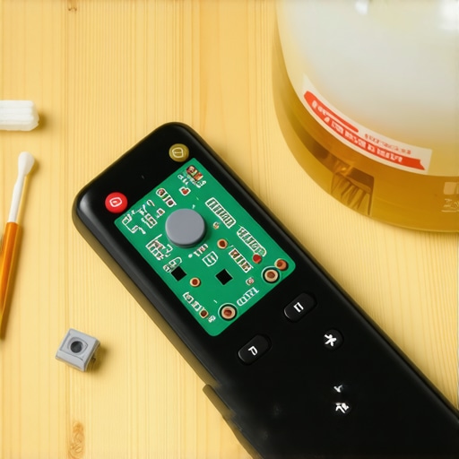 Rastavljeni daljinski upravljač na stolu spreman za čišćenje