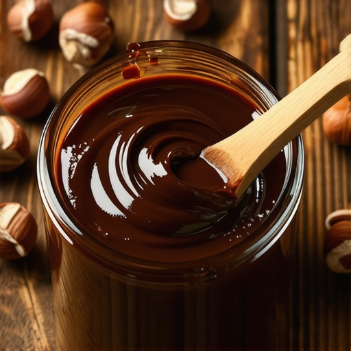 Vrhunska tekstura domaćeg namaza od lešnika Kremasti domaći čokoladni namaz sa lešnicima u tegli