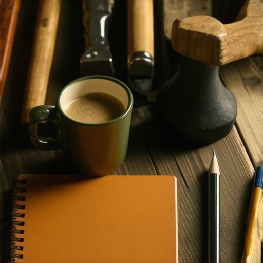 Radni sto zanatlije sa alatom i poslovnim planom