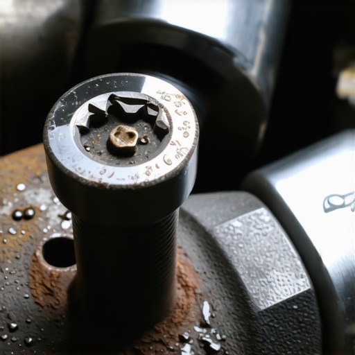 Fotografija zapekle matice na starom motoru sa gedorom