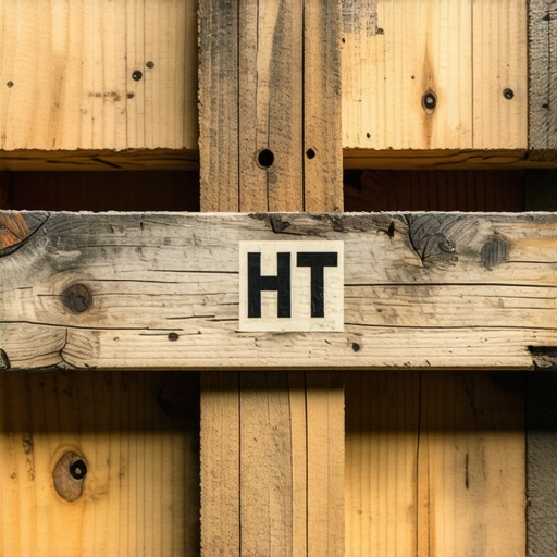Oznaka HT na paleti za gradnju