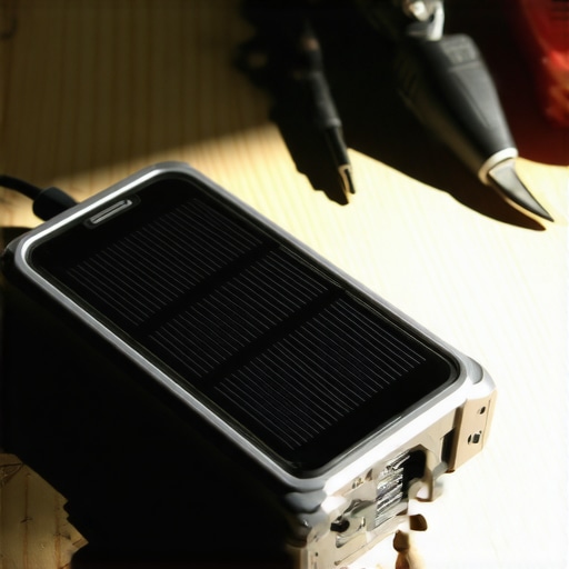 Ručno pravljen solarni punjač za telefon na radnom stolu sa alatom