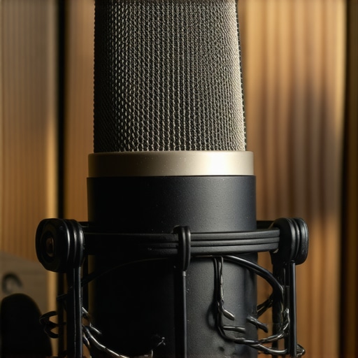 Prikaz montiranja pamučne čarape na mikrofon kao improvizovani pop-filter za uklanjanje šuma.