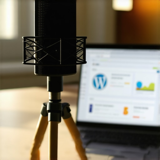 Domaći studio za snimanje tečaja sa mikrofonom i pamučnom čarapom