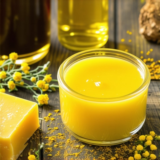 Sastojci za prirodni melem protiv hiperpigmentacije na radnom stolu