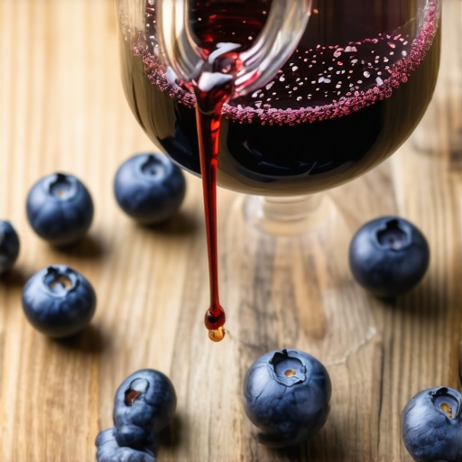 Gust tamni sirup od šumskih borovnica bez kuvanja na drvenom stolu