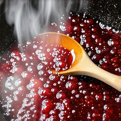 Proces kuvanja gustog džema bez šećera u gvozdenoj šerpi