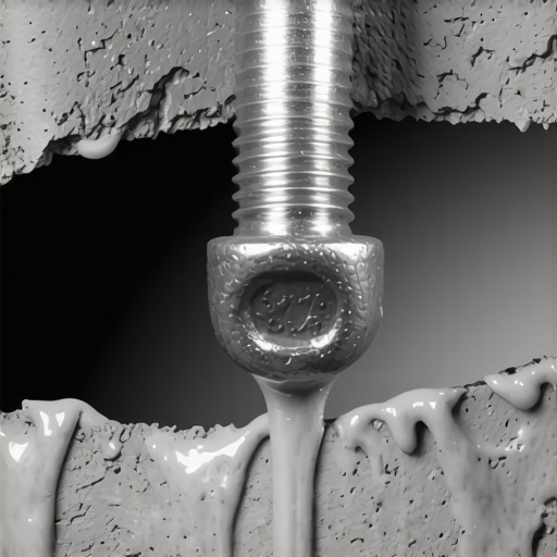 Instalacija hemijskog sidra u plafon Čelični anker i hemijska smola u betonskom plafonu za maksimalnu nosivost