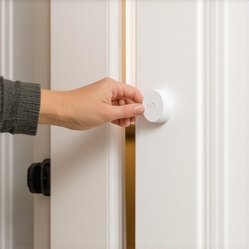 Postavljanje bežičnog senzora na štok vrata pomoću VHB trake