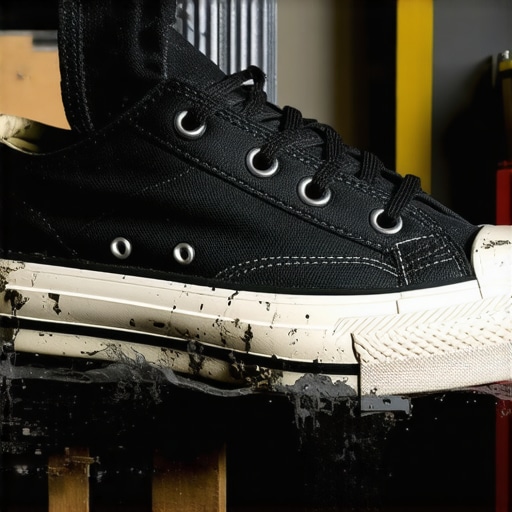 Postupak prskanja tečne gume na stari đon patike radi reparacije