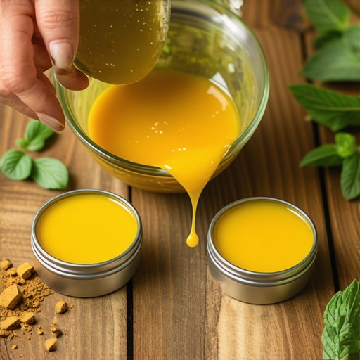 Proces izlivanja domaćeg balzama za usne Izlivanje prirodnog balzama od kakao putera u metalne kutijice