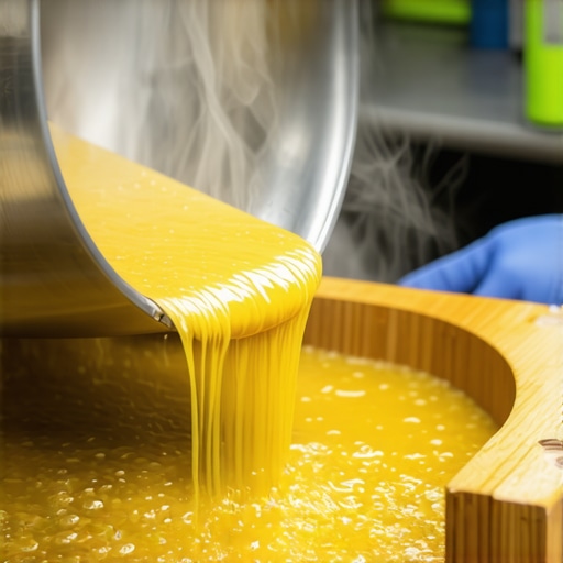 Gusta masa domaćeg sapuna sa medom se izliva u kalup