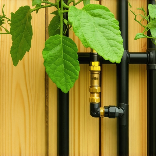 Detaljan prikaz solenoidnog ventila i PE cevi za automatsko zalivanje bašte