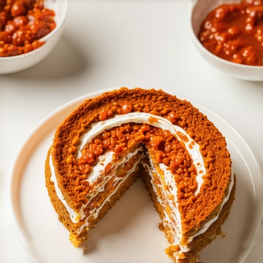 Slana torta sa ajvarom i tost hlebom prikazana u prečnim slojevima na tacni