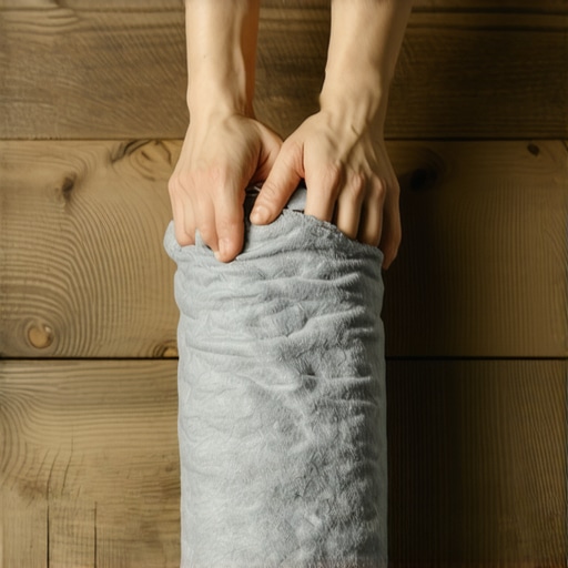 Kako čvrsto smotati peškir za DIY joga bolster
