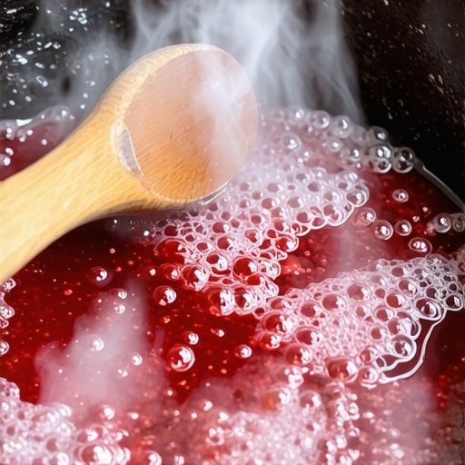 Domaći džem koji se kuva u livenoj šerpi bez dodatka šećera