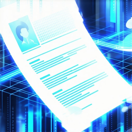 Digitalni prikaz ATS sistema koji analizira strukturu online biografije