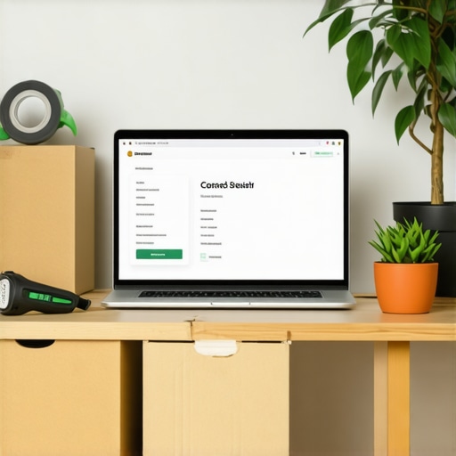 Professional home office setup for managing an independent online store without commissions.